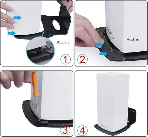 حامل معدني لجهاز Linksys WiFi 6، حامل على الحائط لجهاز Linksys MX10/MX5 AX5300 AX4200 MX8400 MX12600 MX4200 لتوفير المساحة (حامل على الحائط فقط، عبوتان) in Saudi Arabia