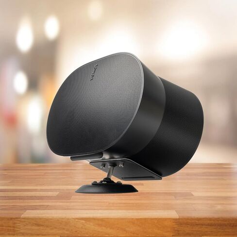 shinar Metal Desktop Speaker Stands,Table Desk Stand Compatible with Sonos Era 300 with Adjustable Swivels up to 360° / Tilts -70° / +70° Table Mount Holder Accessories for Sonos 300 (1-Pack, Black) in Saudi Arabia