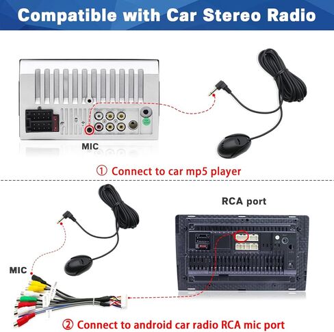 سيارة ميكروفون استبدال ل Boss بايونير Hieha Atoto Leadfan SJOYBRING راديو ستيريو بالسيارة الصوت والفيديو 3.5 مللي متر جاك بلوتوث ميكروفون in Kuwait