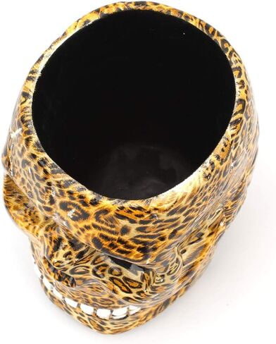Creative Skull Head Makeup Brush Holder,Make Up Brush Case,Organizer Cosmetic Organizer,Pen Holder for Bathroom,Dressing room,Desk,Dorm (Black) in Saudi Arabia