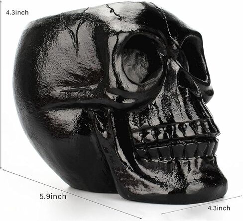 Creative Skull Head Makeup Brush Holder,Make Up Brush Case,Organizer Cosmetic Organizer,Pen Holder for Bathroom,Dressing room,Desk,Dorm (Black) in Saudi Arabia