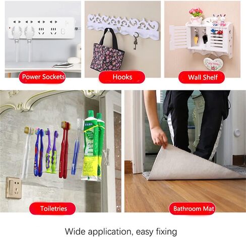 NUOYA 3M لاصق مزدوج الجانب قابل لإعادة الاستخدام نانو لا يترك أثرًا على الوجهين، ملصق قابل للإزالة، حلقة سكوتش، أداة صمغ من الأكريليك للمنزل، أدوات صغيرة عملية، شفافة، 300 سم * 3 سم * 0.1 سم in Kuwait