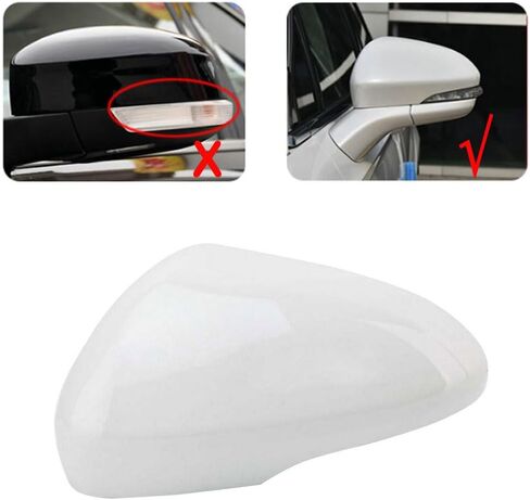غطاء مرآة الباب، أغطية مرايا جانبية بيضاء لؤلؤية لسيارة Ford Fusion 2013-2021 Monteo غطاء حماية مرآة الرؤية الخلفية بديل من بلاستيك ABS للسائق الأمامي للراكب الأمامي غطاء حماية مرآة الجناح الخارجي in Kuwait