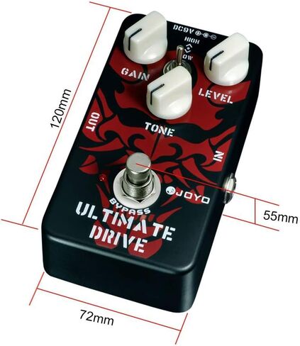 دواسة JOYO JF-02 Ultimate Overdrive، تتميز بأسلاك تجاوز حقيقية ومفتاح نغمة ومكونات عالية الجودة in Saudi Arabia