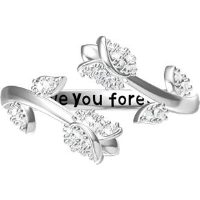 925 Sterling Silver Rose Flower Wrap Rings for Women Wife Mom Daughter Rose Engagement Ring Jewelry Gifts in Saudi Arabia