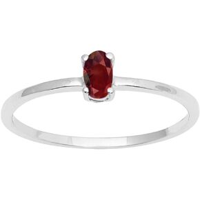 Garnet Stone 925 Sterling Silver Women Wedding Engagement Tiny Ring Stacking Stackable Band (5)