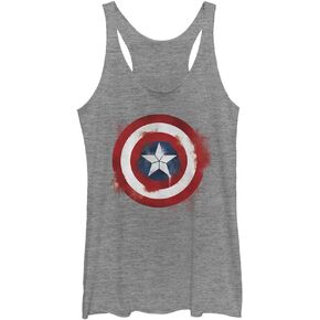 تيشيرت نسائي بدون أكمام بشعار Marvel Captain America Spray