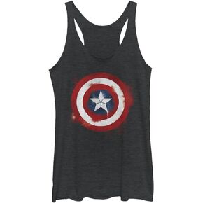 Marvel Captain America Spray Logo Women's Racerback Tank Top