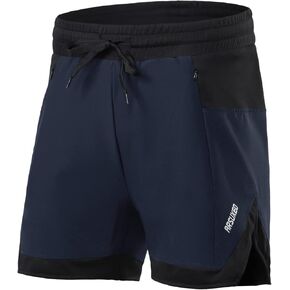 ARSUXEO شورت جري رجالي مع بطانة 4 بوصة للتدريب في صالة الألعاب الرياضية شورت رياضي 2 جيوب بسحاب سريع الجفاف in Kuwait