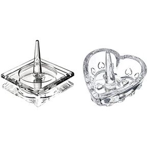 H&D HYALINE & DORA Crystal Glass Ring Holder Dish for Jewelry