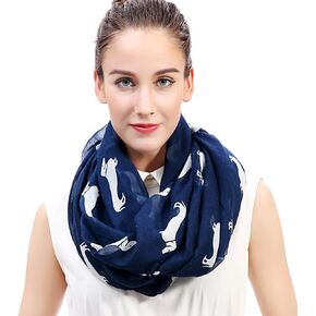 Dachshund Dog Print Infinity Scarf for Women, Lightweight for Spring Fall Winter