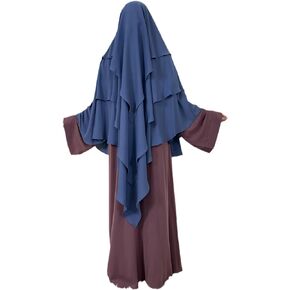 Hijab for Women's Muslim Jilbab Islamic Ramadan Solid Color Soft Lightweight Long Scarf