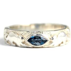Women's 925 Sterling Silver Blue topaz CAT Animal Rings for Women Teen Girls