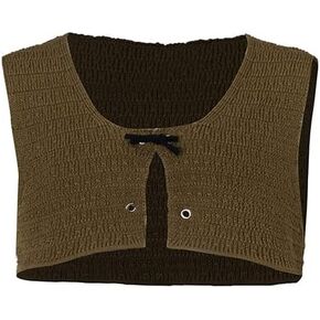 Green Ogre Costume Knitted Cardigan Sweater Vest Crop Top Animated Comedy Movie Ogre Costume Adult Men Outfit