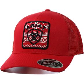 ARIAT Men's Flexfit 110 Southwestern Snapback, Red