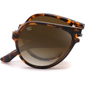 Polarized Folding Sunglasses – Scratch Resistant Lens Coating – Collapsible Frame – Premium Leather Case – Newman