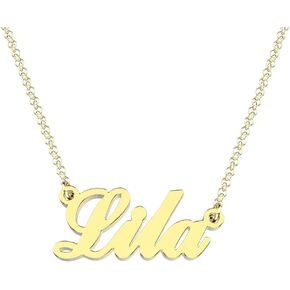 Letter L Personalized Name Necklace Dainty Name Plate Necklace Jewelry Personalized Gifts for Women Teen Girls