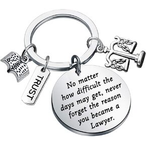 FUSTMW Lawyer Gifts Keychain Lawyer Graduation Gifts Law School Gifts