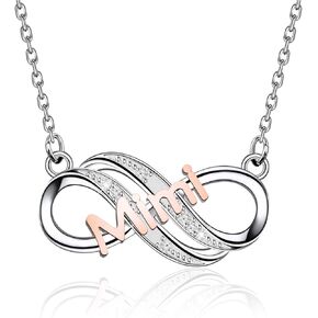 LQRI Grandma Necklace Grandma Gift Granny/Mimi/Nana/Nonna Infinity Love Charm Necklace Grandmother Nana Gift