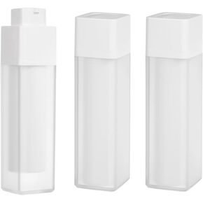 minkissy 3pcs Empty Airless Lotion Cream Pump Plastic Container Cosmetic Bottle Dispenser Travel Refillable Containers 30ml For Cosmetic Makeup Cream Lotion Travel Toiletries
