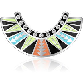 AOBOCO 925 Sterling Silver Ruth Bader Ginsburg RBG Pin Feminist Pins Brooch with Austrian Crystal Dissent Collar Pin Christmas Jewelry for Women Fans, Enamel Lapel Pins for Backpacks