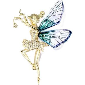 Musical Note Brooch for Women Ballerina Brooch for Dance Lovers Fashion Rhinestone Lapel Pin Jewelry Gift for Mom Wife