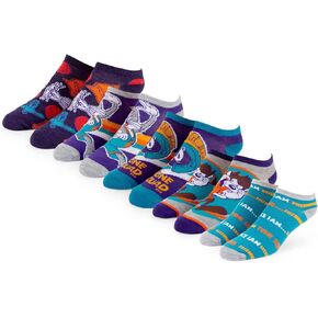 Space Jam Unisex Low-Cut Ankle Socks 5-Pair Gift Set Apparel, Fit Shoe Size 4-10