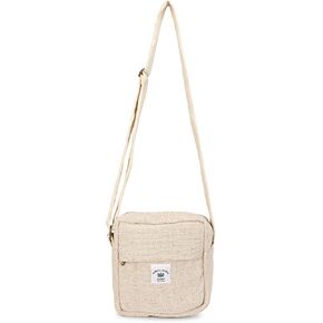 LONGING TO BUY Hemp Sling Bag, Hemp Crossbody Bag For Men And Women 7" X 8"