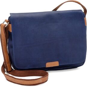 Le Donne Leather Serenity Crossbody Bag - Premium Full Grain Colombian Vaquetta Leather,12"x9.5"x3"