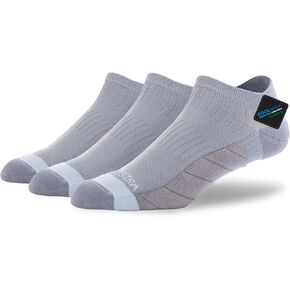 BRISIRA Coolmax Bamboo Viscose Women Compression Running Socks 3 Pairs Low Cut Ankle Athletic Anti Odor&Blister Cushioned