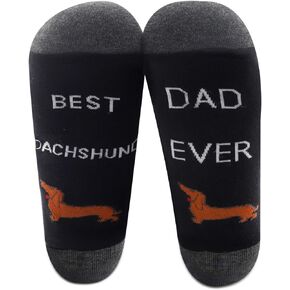 MBMSO Dachshund Socks Best 2 Pairs Dachshund Mom Ever Crew Socks Dog Owner Gifts Dachshund Lover Gifts for Women
