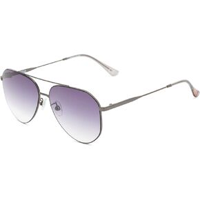 Foster Grant Sun Luv Good Vibes Gunmetal Aviator Sunglasses, 60mm, (10260192)
