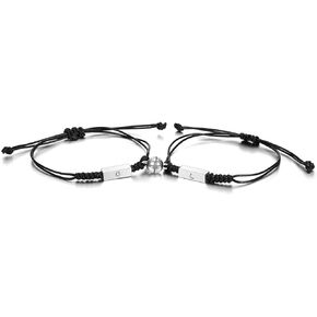 BOPREINA Sun and Moon Couple Bracelets Mutual Attraction Friendship Bracelet Connecting Relationship Jewelry for Boyfriend Girlfriend Women Men BFF Best Friends