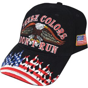 These Colors Dont Run Baseball Cap With Embroidered Eagle And American Flag