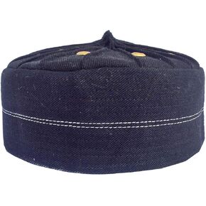 Kufi Men's Unisex Skull Cap Women's Solid Hat Hand Embroidery Kufi Caps Knitted Beanie Summer Headwear with Denim Style Cap