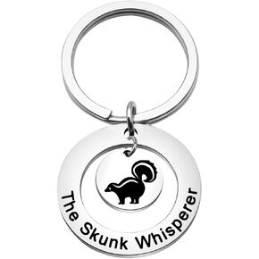 Skunk Lover Gift The Skunk Whisperer Keychain Skunk Jewelry Skunk Owner Gift Zoo Animal Lover Gift Skunk Girl Jewelry