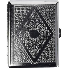 RFID Blocking Double Sided King Cigarette Case Holder & Credit Card RFID Protective Security Wallet (Diamond)