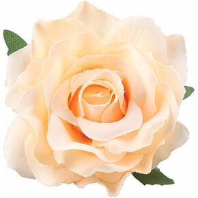 COLORFUL BLING Rose Hairpin Flamenco Dancer pin Flower Brooch, Brooch Hairpin use Rose（white）