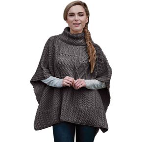 قبعة Carraig Donn 100% من صوف ميرينو الأيرلندي مرقع من أران.