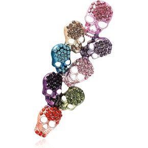 دبابيس بروش الهالوين الملونة على شكل جمجمة من YOQUCOL للنساء والفتيات هدية بروش الهالوين in Kuwait