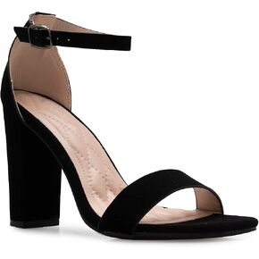 Olivia K Women's Strappy Chunky Block High Heel - Formal, Wedding, Party ? Simple Classic Pump in Kuwait
