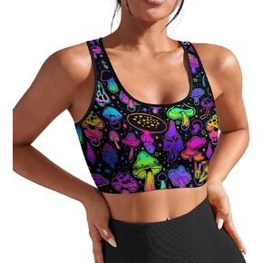 AuHomea المرأة الرياضية الصدرية مبطن تجريب التخسيس تانك القمم للنساء مع المدمج في حمالة الصدر U الرقبة اللياقة البدنية الجري اليوغا الأعلى in Kuwait