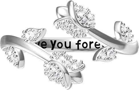925 Sterling Silver Rose Flower Wrap Rings for Women Wife Mom Daughter Rose Engagement Ring Jewelry Gifts in Saudi Arabia