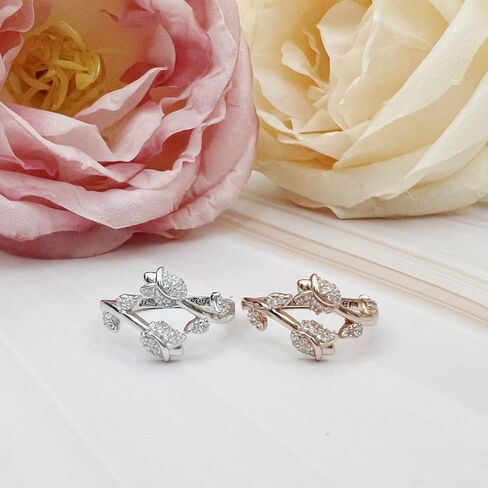 925 Sterling Silver Rose Flower Wrap Rings for Women Wife Mom Daughter Rose Engagement Ring Jewelry Gifts in Saudi Arabia