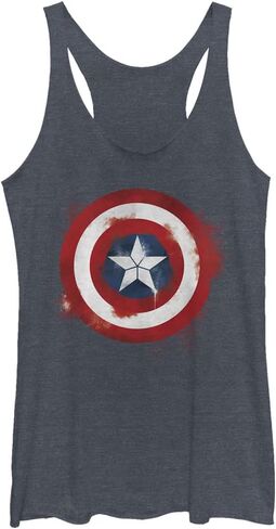Marvel Captain America Spray Logo Women's Racerback Tank Top in Saudi Arabia