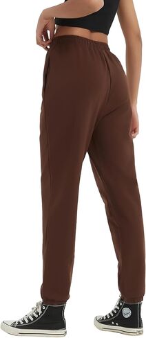 بنطال رياضي نسائي من القطن برباط للركض بنطال مستقيم الساق للسيدات أثناء ممارسة التمارين والركض in Kuwait