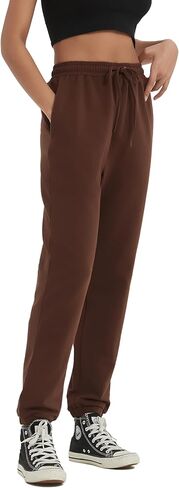 بنطال رياضي نسائي من القطن برباط للركض بنطال مستقيم الساق للسيدات أثناء ممارسة التمارين والركض in Kuwait