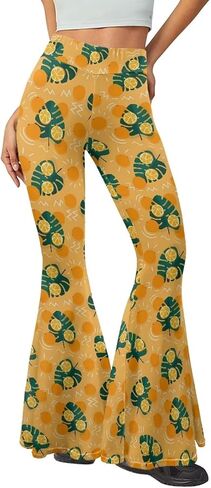 Bulopur Women's Yoga Flared Pants, Soft Lounge Pants for Sports Running, High Waist Tummy Control Workout Pants in Saudi Arabia