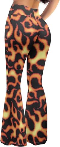 Bulopur Women's Yoga Flared Pants, Soft Lounge Pants for Sports Running, High Waist Tummy Control Workout Pants in Saudi Arabia
