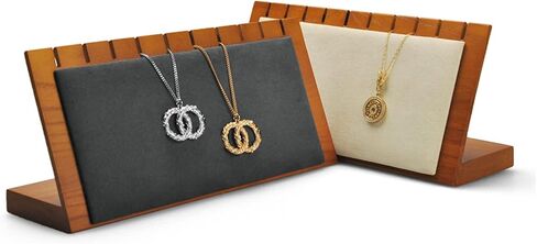 Woodten Solid Wood Jewelry Pendant Necklace Display Stand Props Jewelry Display Stand for Necklace (Grey) in Saudi Arabia
